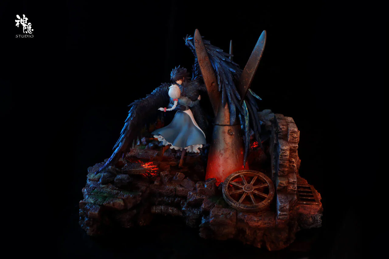 Studio Ghibli - Howl & Sophie‘s embrace | Resin Statue | by ShenYin Studio with LED