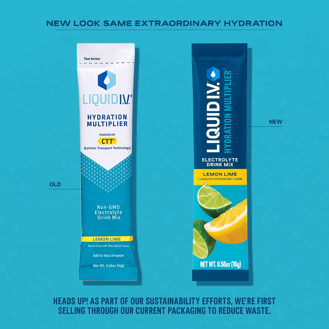 LIQUID I.V.  Hydration Multiplier Electrolyte Drink Mix Lemon Lime