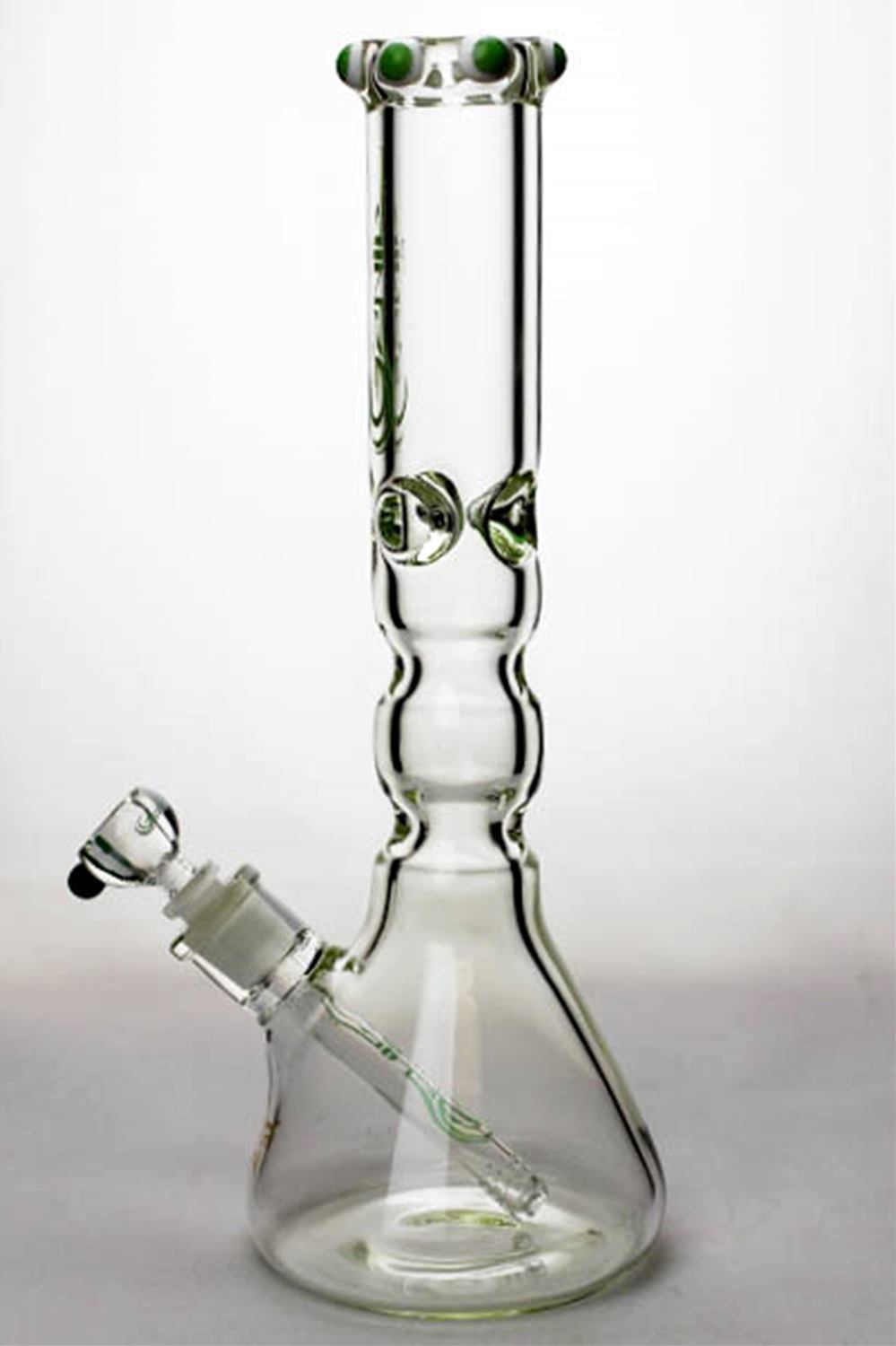 14.5 genie color dot curved tube beaker water bong