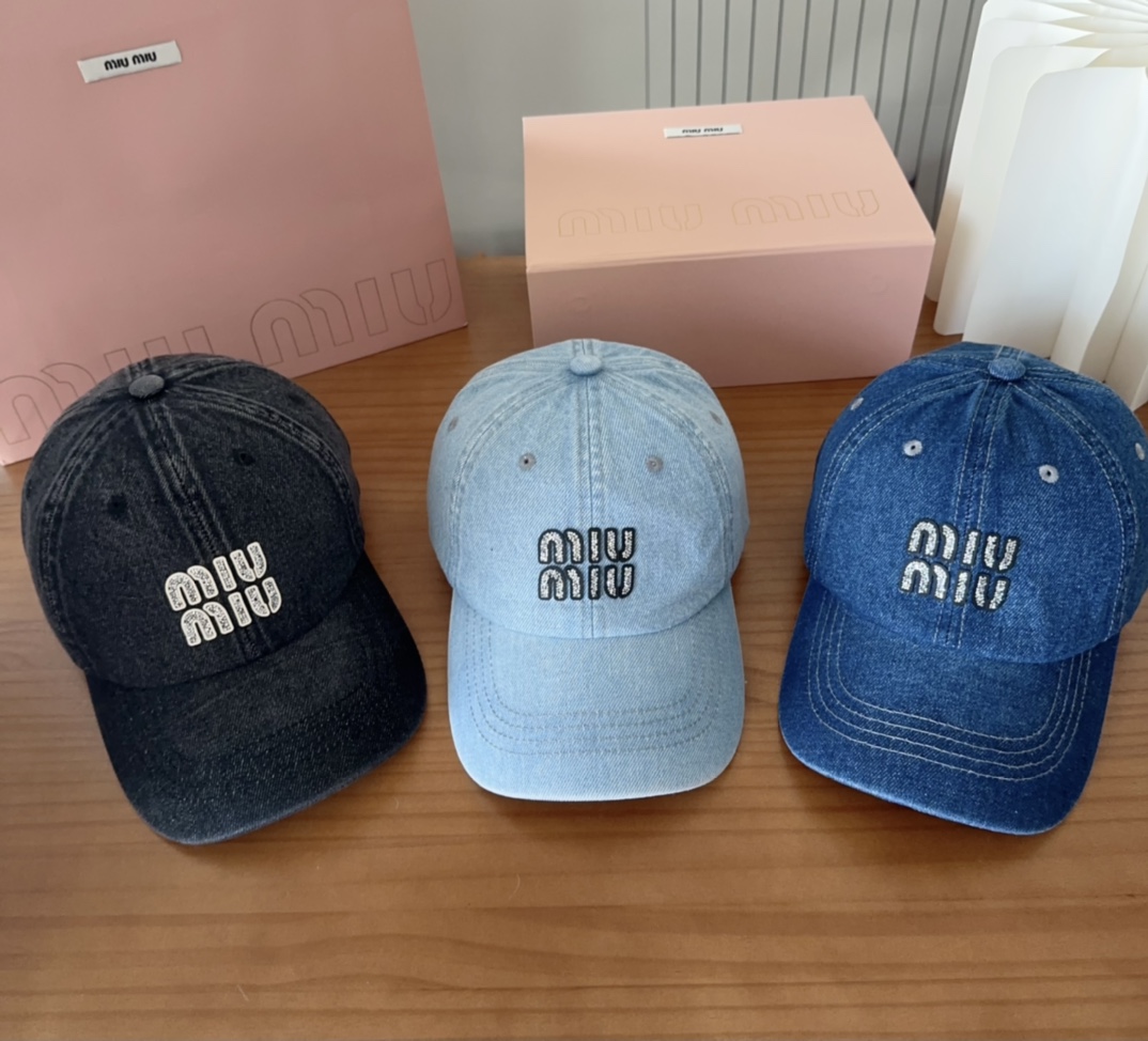 Miu Miu Embroidered Logo Baseball Cap