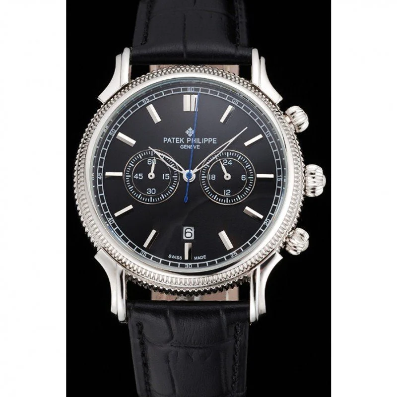 Patek Philippe Chronograph Dial Black 40 mm, Stainless Steel