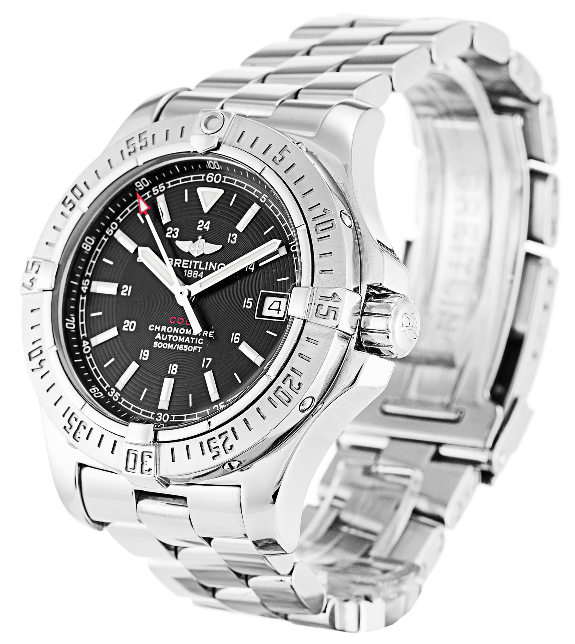Replica Breitling Colt Auto Black Dial Stick Markers A17380