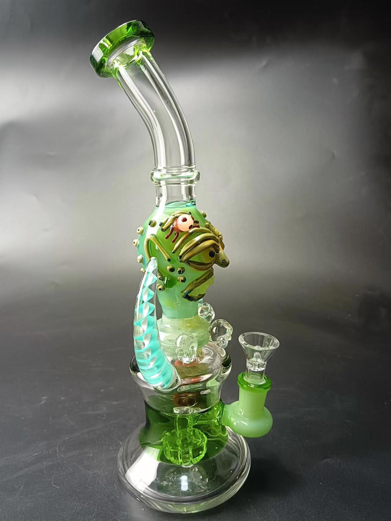 11 Monster Showerhead Perc Glass Bong