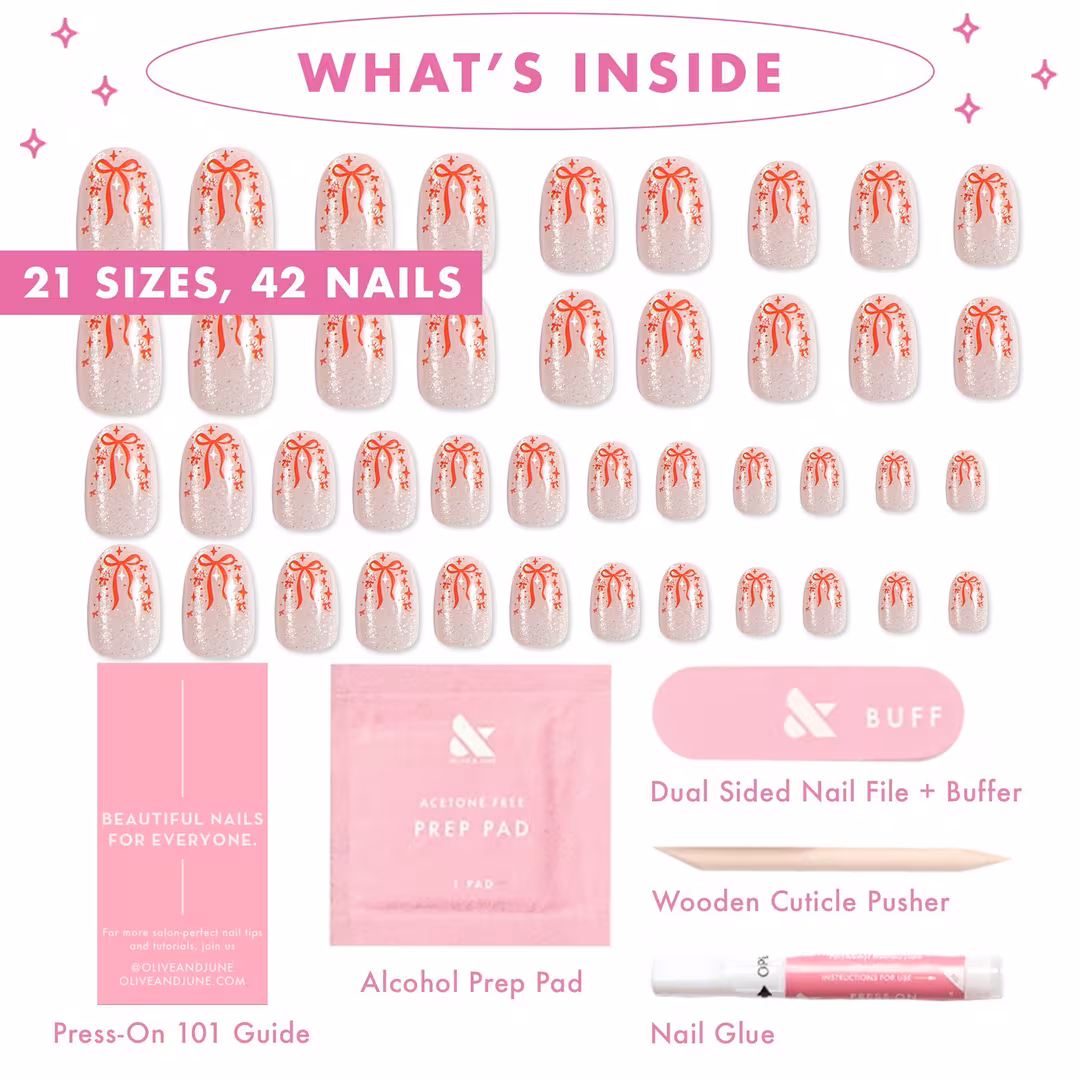 Olive & June  Holiday Instant Mani - Holiday Party Extra Short Round