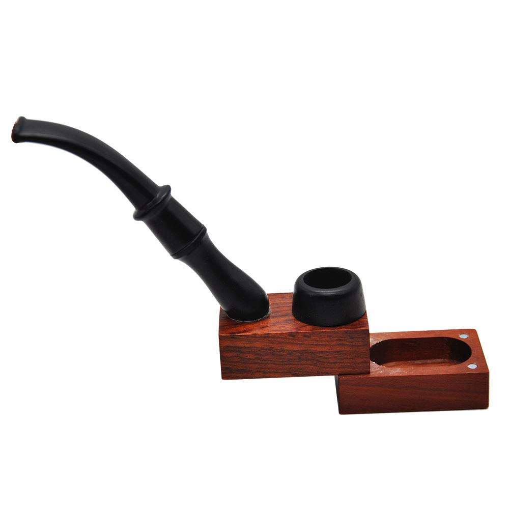 Magnet Detachable Ebony Wooden Pipe