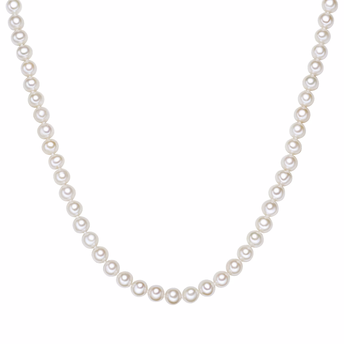 Halskette aus Sterling Silber in silber mit Süßwasser-Zuchtperle