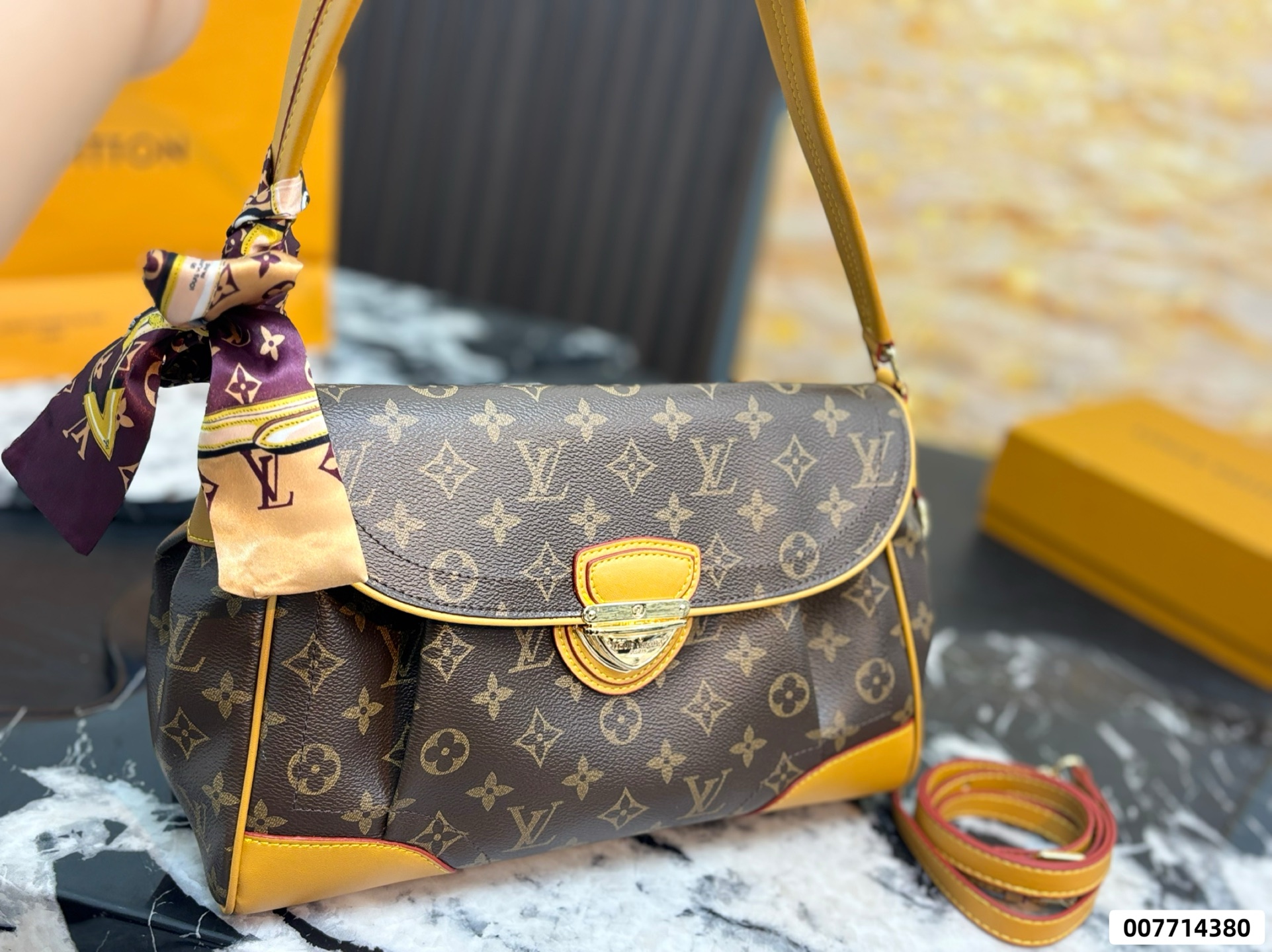 LV Manhattan Gold Shield Crossbody Bag