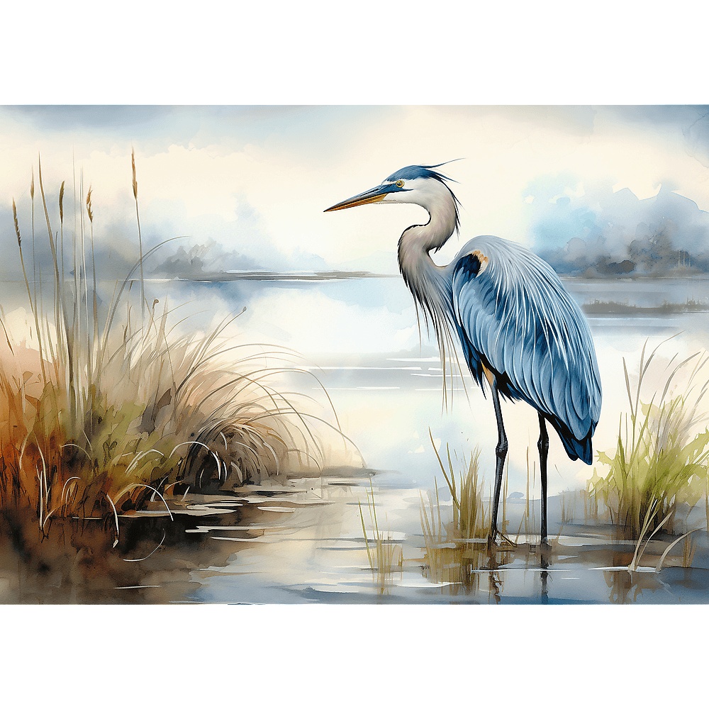 Puzzle Premium Plus Quality 1000 El. Blue Heron In The Wild