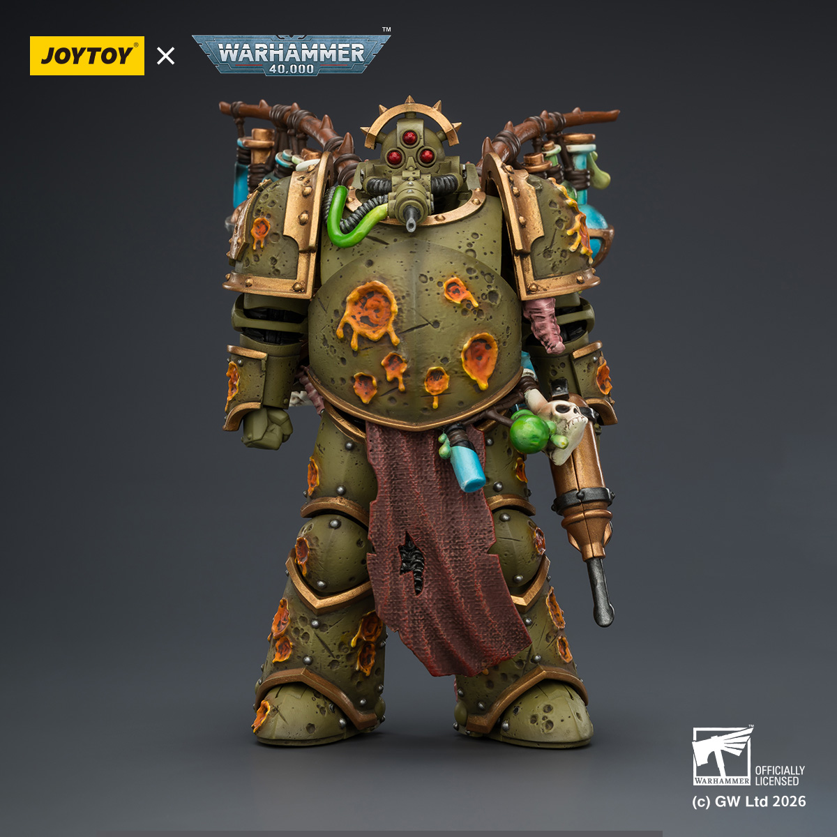 JOYTOY Warhammer 40k 1: 18 Death Guard Biologus Putrifier and Tallyman - JOYTOY WORLD