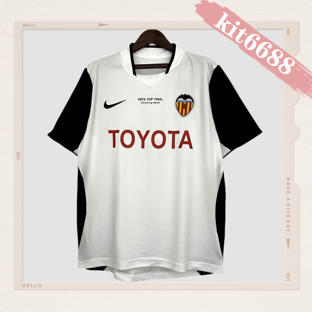 2003/2004 Valencia Home Retro Football Shirt