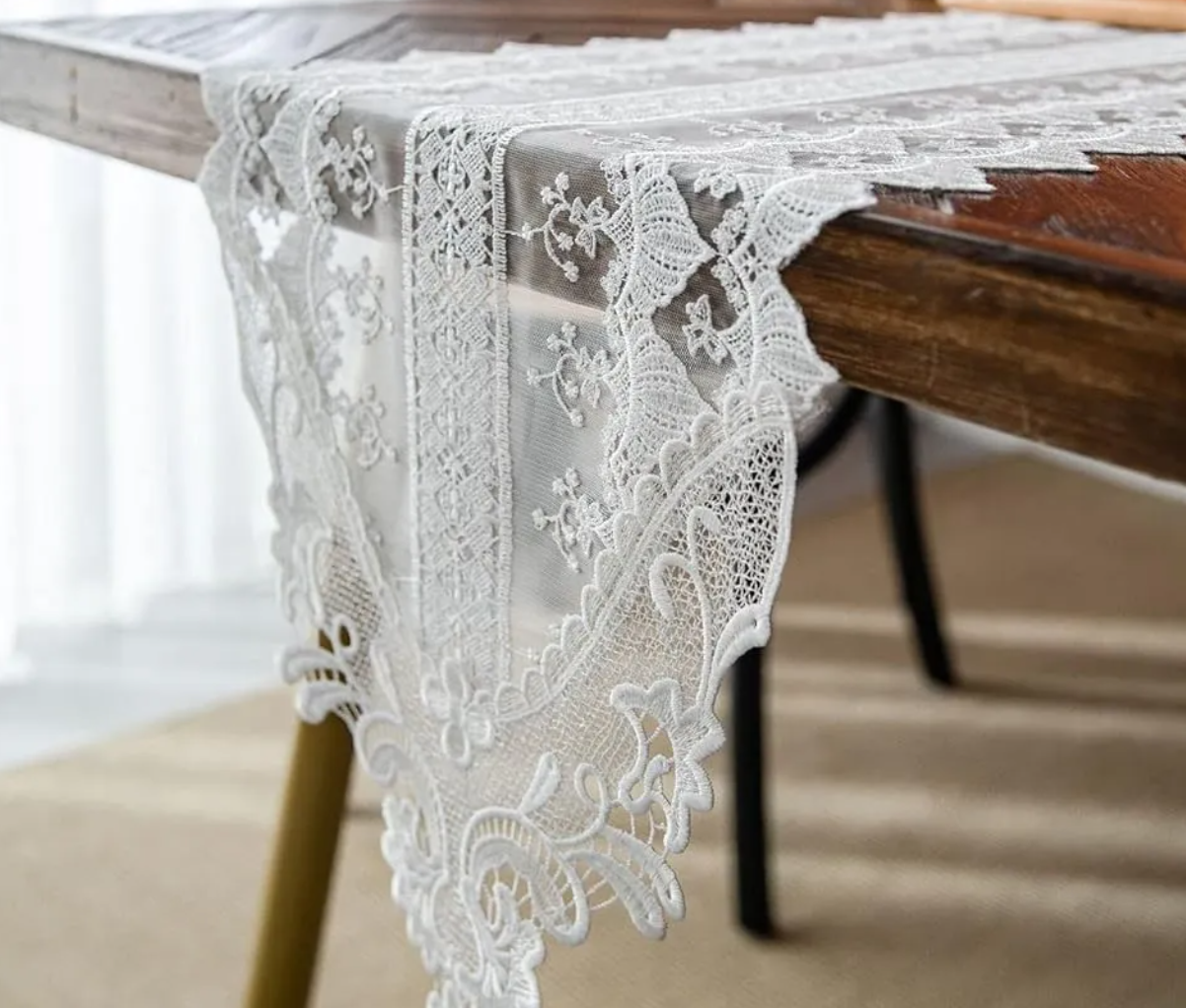 Long square tablecloth taped craft tablecloth festive decoration restaurant and wedding and party runners