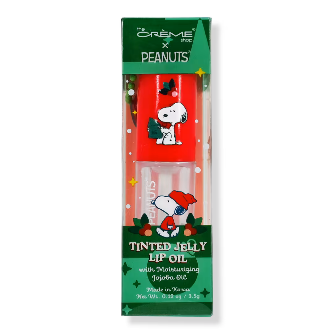 The Crème Shop  Peanuts Tinted Jelly Lip Oil - Pink Afterglow