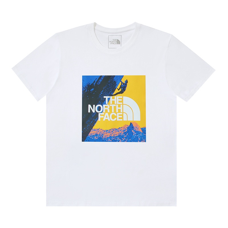 White climber letter logo simple printing short-sleeved T-shirt