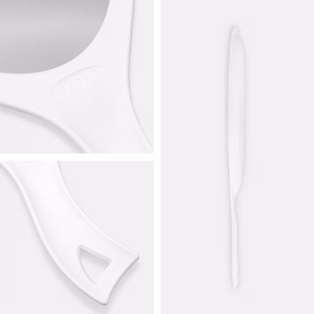 Zadro  Large Teardrop Handheld Mirror with Curved Handle