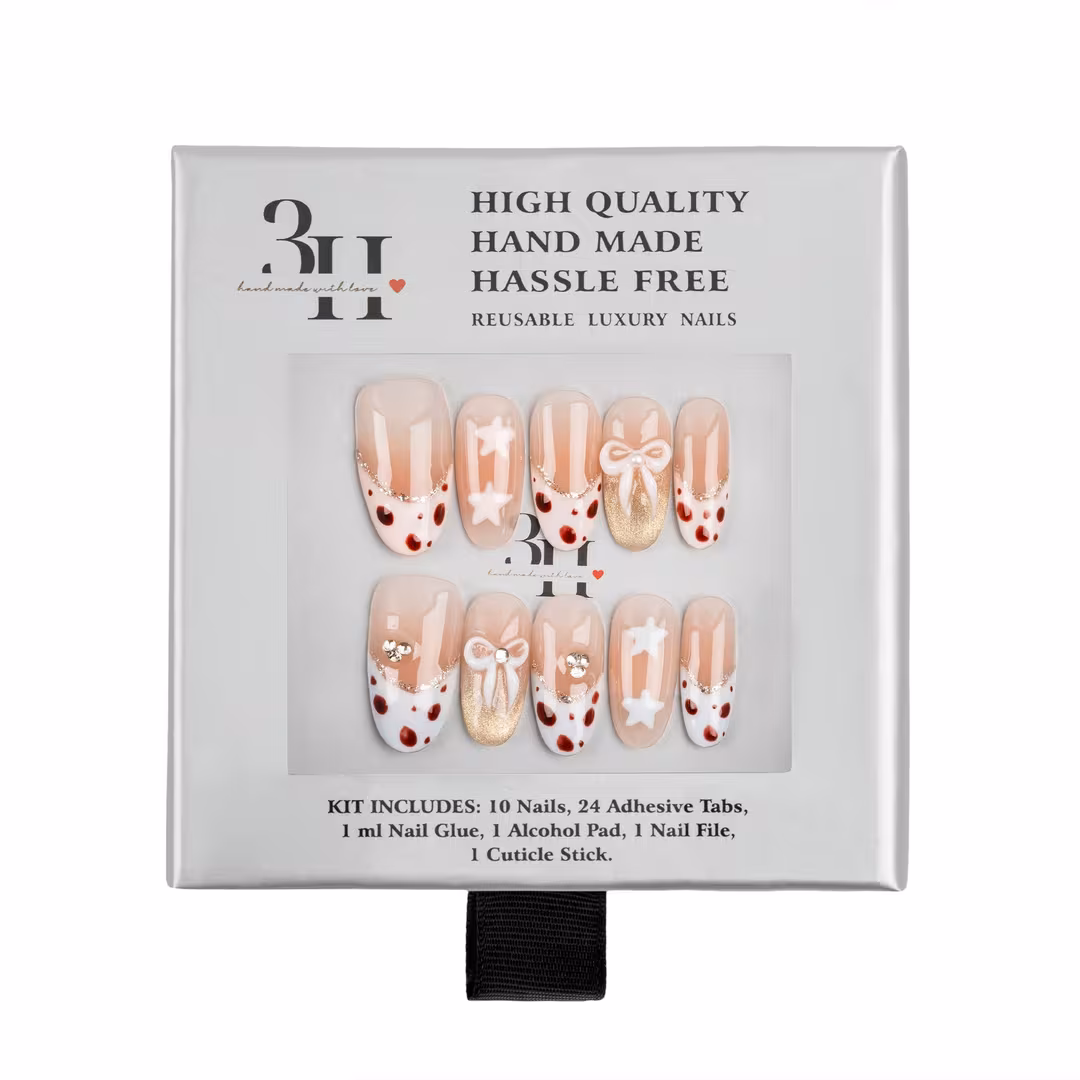 3H Nails  Starlet - Medium Oval Press-On Nails