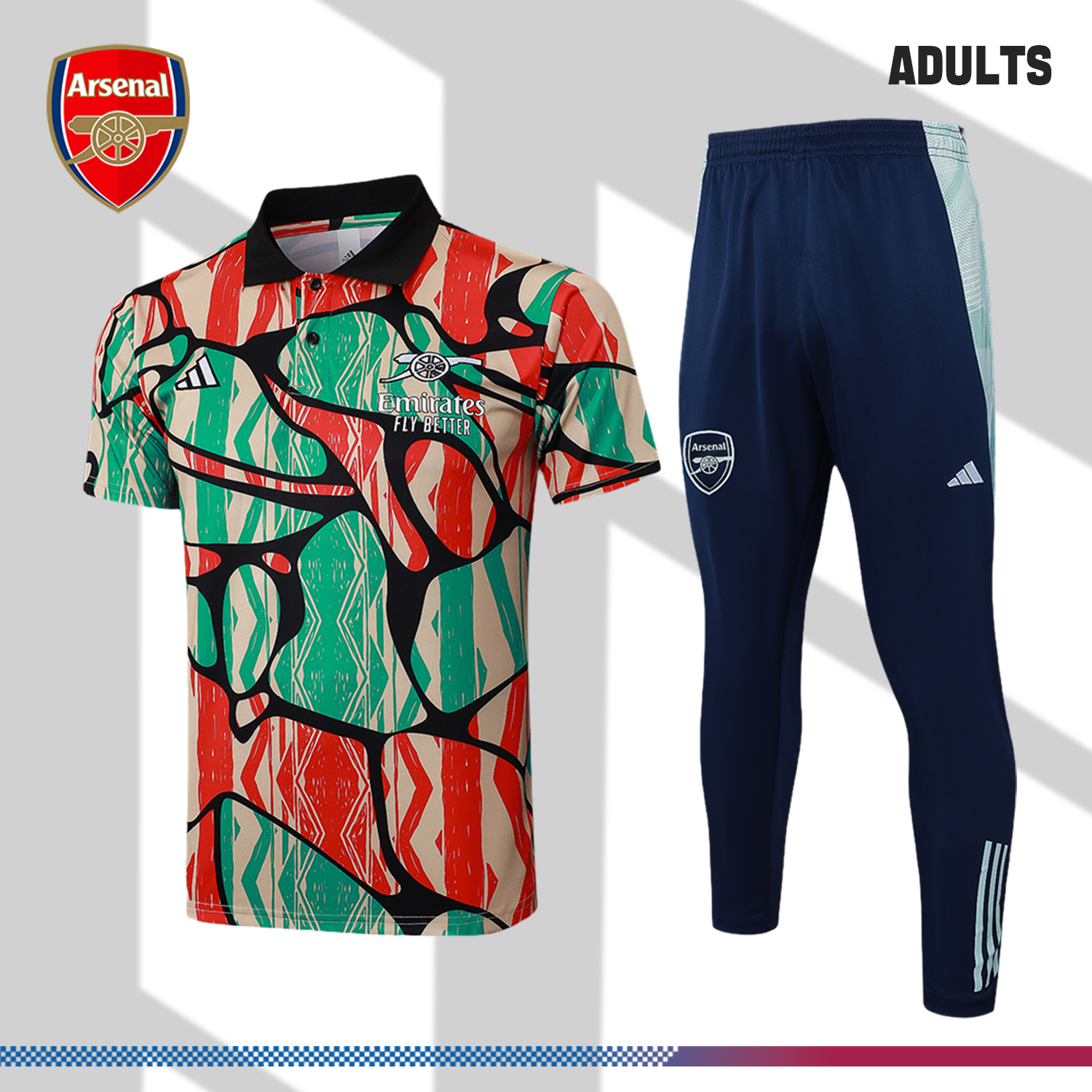 2024/2025 Arsenal Polo Short Sleeve Trousers (adult kit)