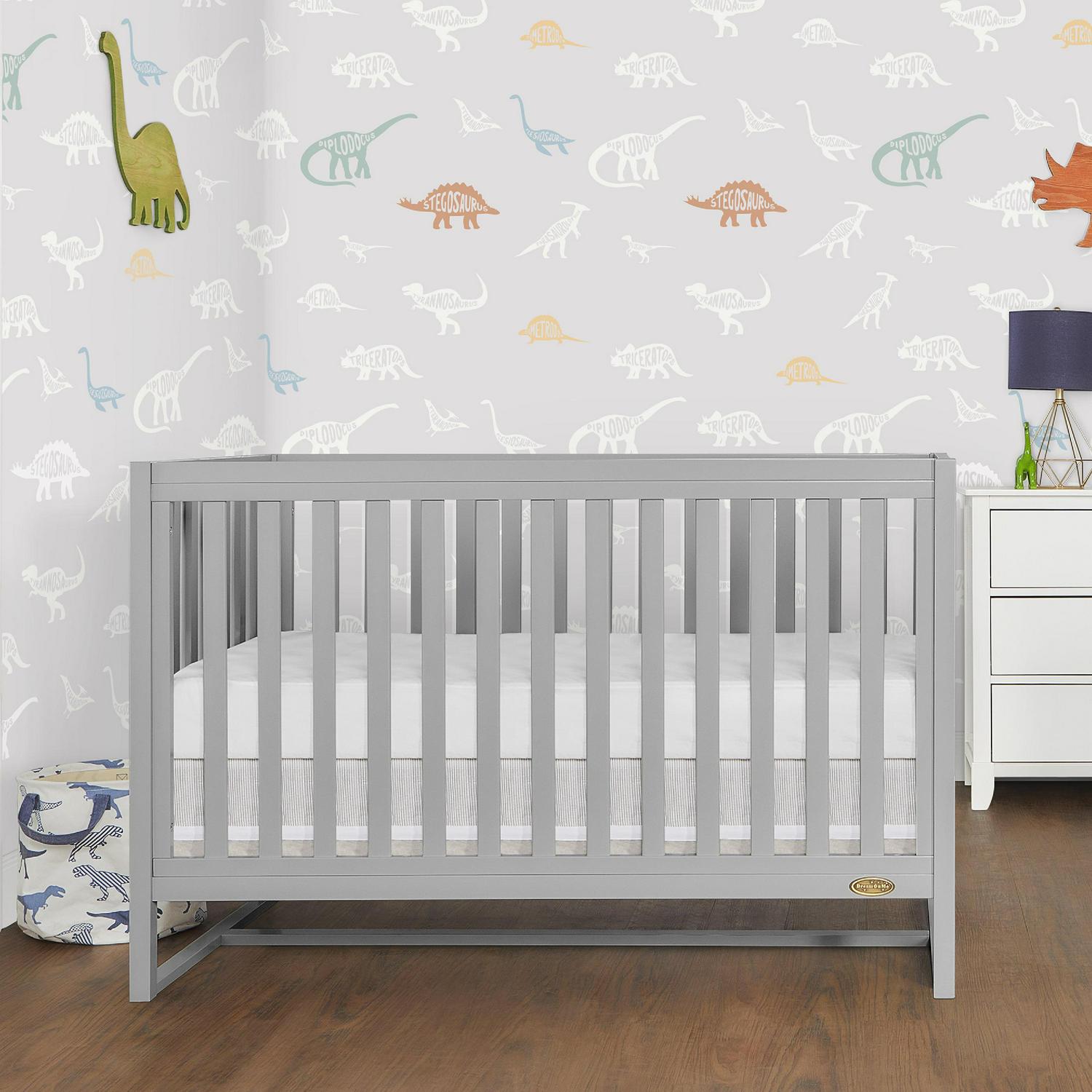 Dream On Me Arlo 5 In 1 Convertible Crib in Pebble Grey
