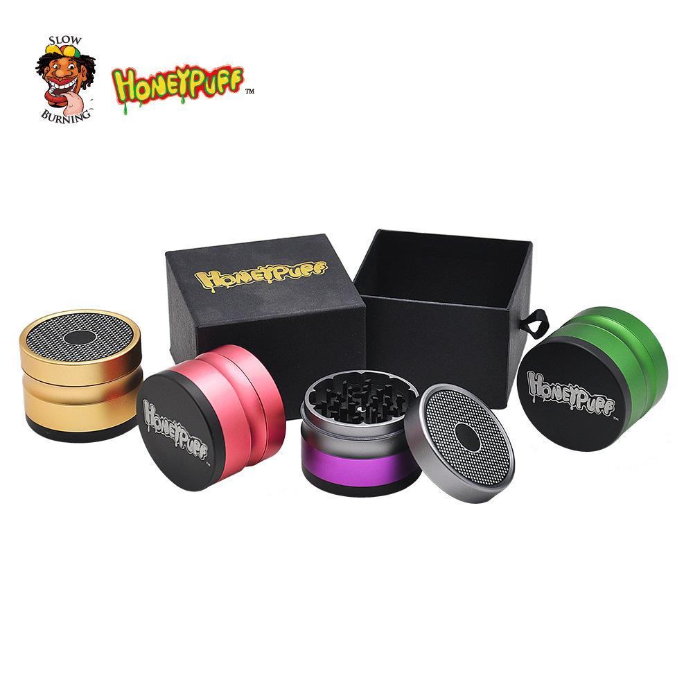HoneyPuffâ„?Bluetooth Speaker 4 Layer 48mm Novelty Herb Grinder (4 Colors)