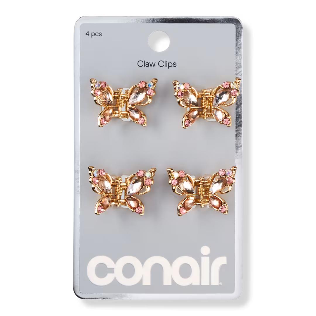 Conair Accessories  Mini Butterfly Claw Clip Set