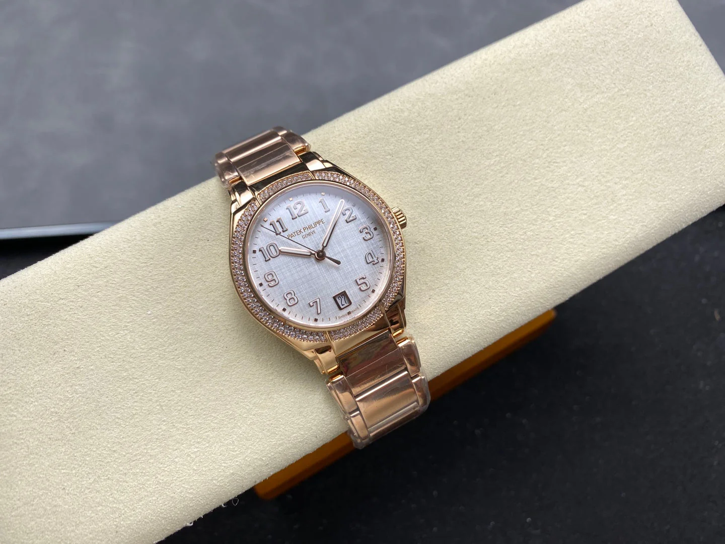 PATEK Twenty-Four 36mm Diamond Pink Gold White Dial