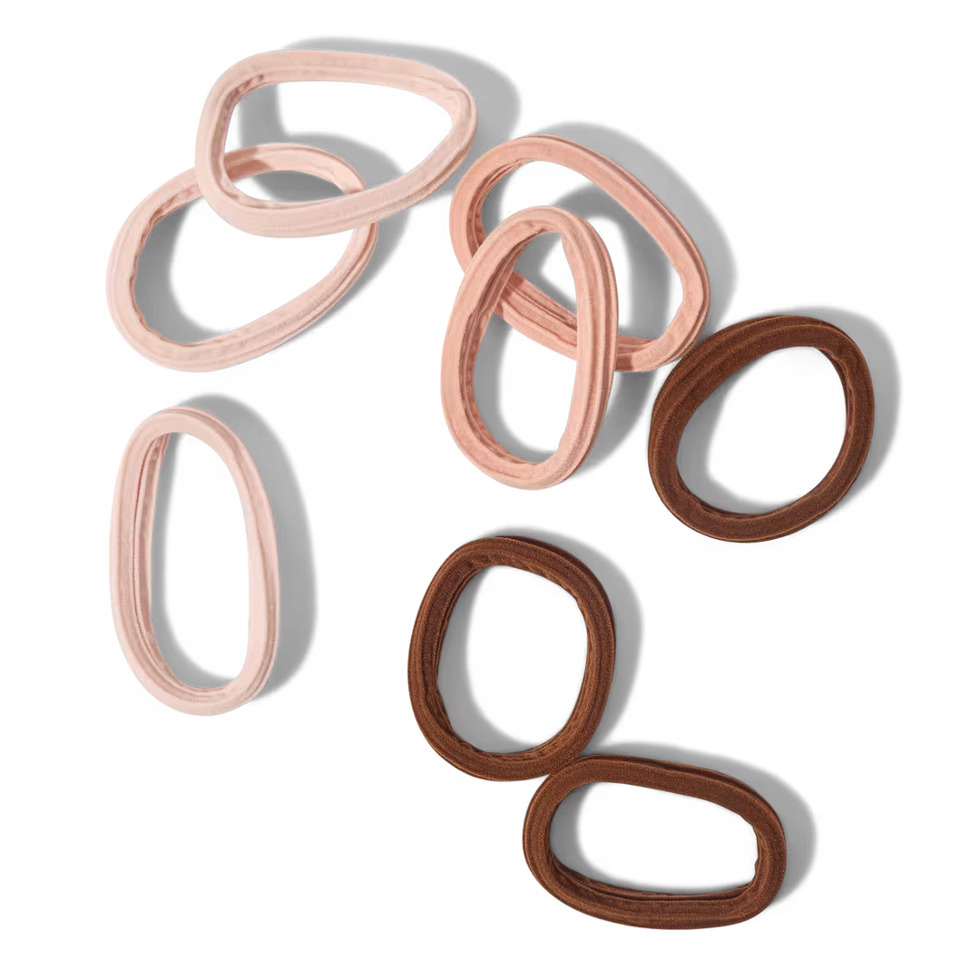 Kitsch  Recycled Fabric Seamless Hair Elastics 8 Piece Set
