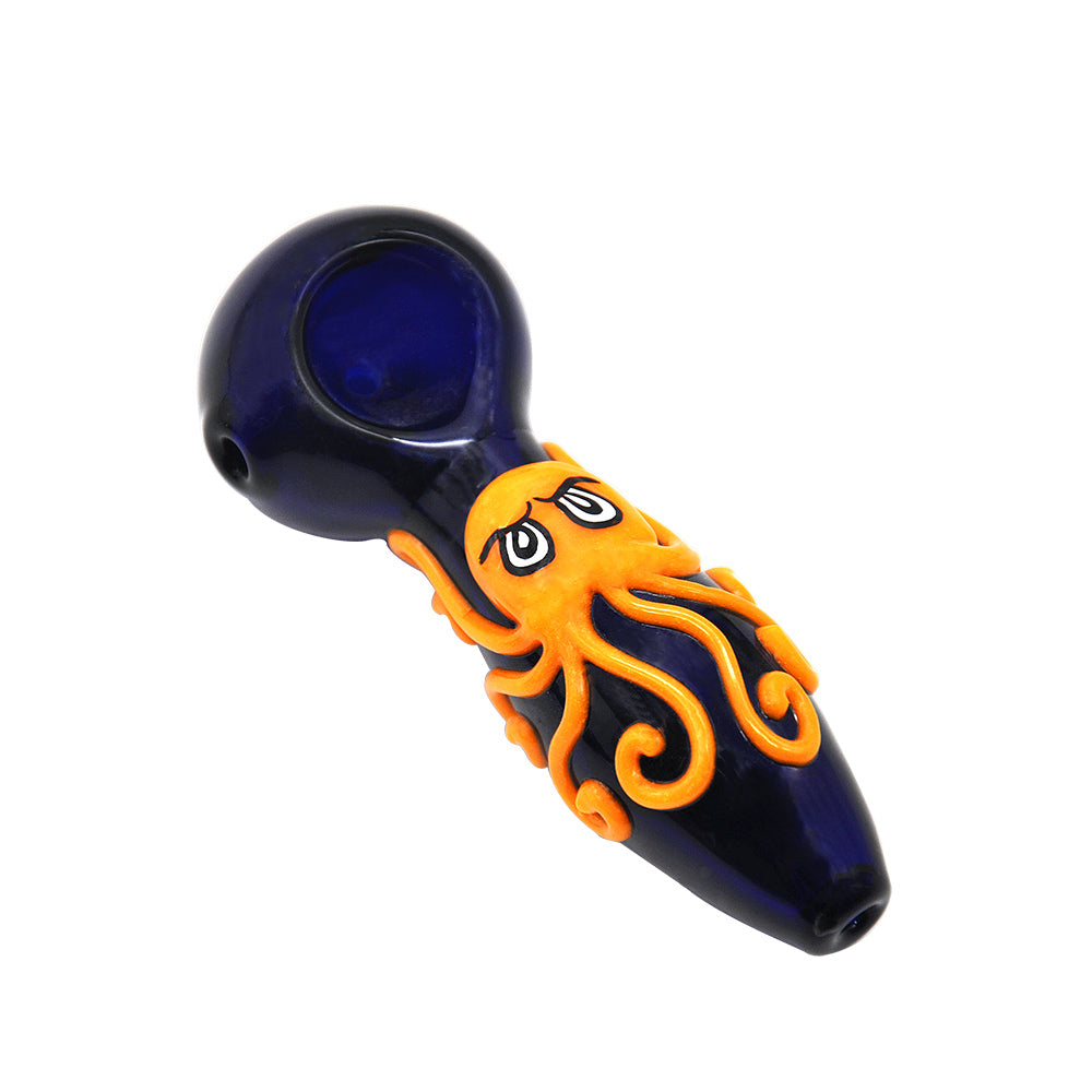 Glow-In-The-Dark Octopus Glass Pipe