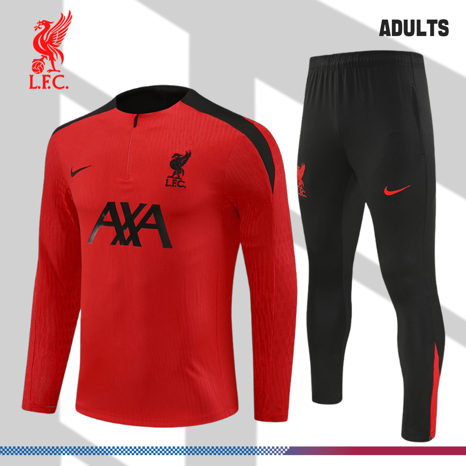 2024/2025 Liverpool Red Adult Half Zip Training Suit (Adult Kit)