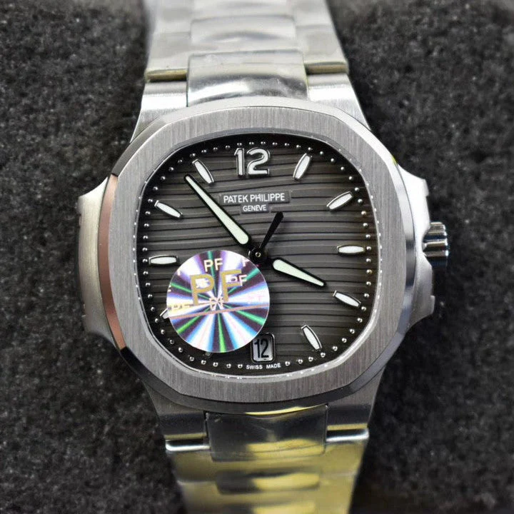 PATEK Watch Nautilus 35mm Silver Black Dial