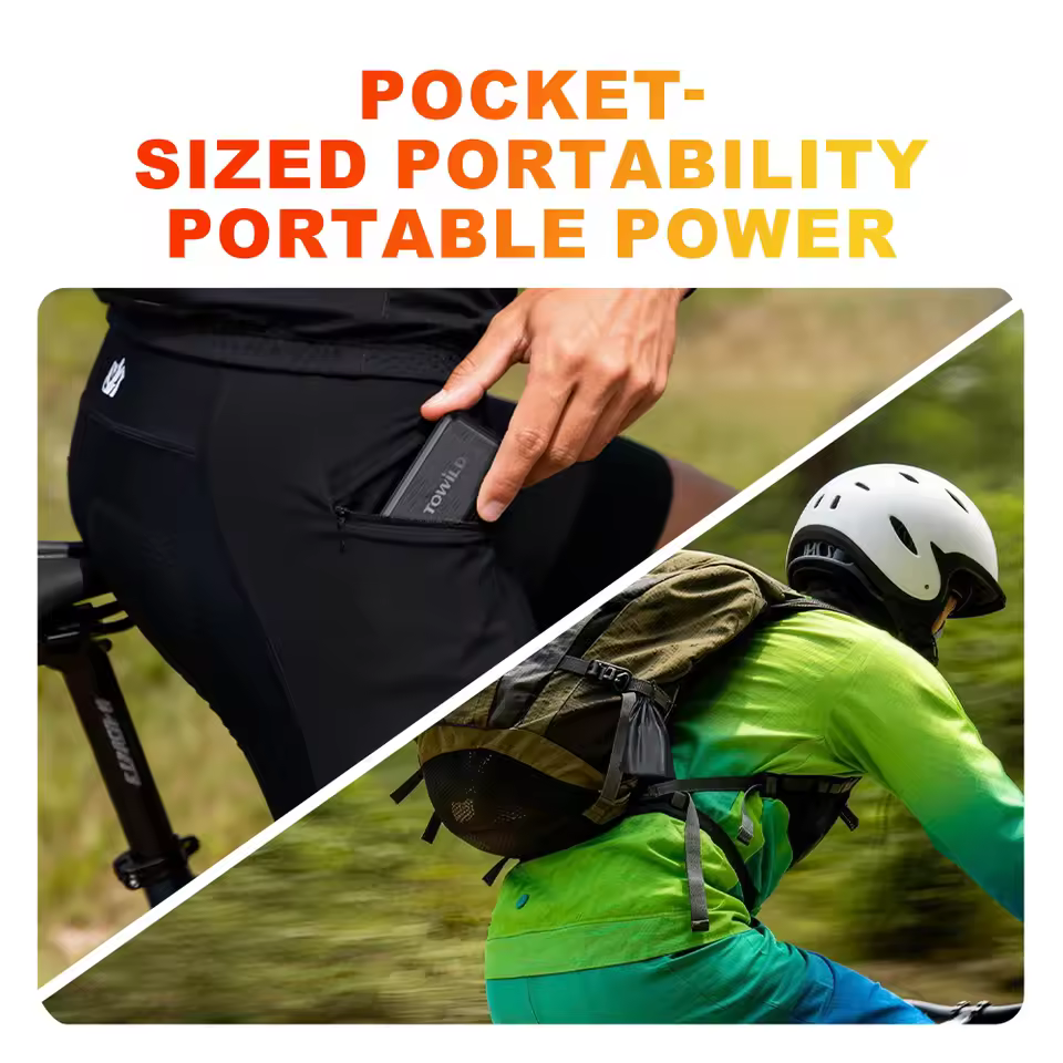 TOWILD A05 Mini Electric Air Pump 130PSI Portable Bicycle Cordless FV/AV Tire Inflator Presta Schrader Valve MTB Bike Tiny Pump