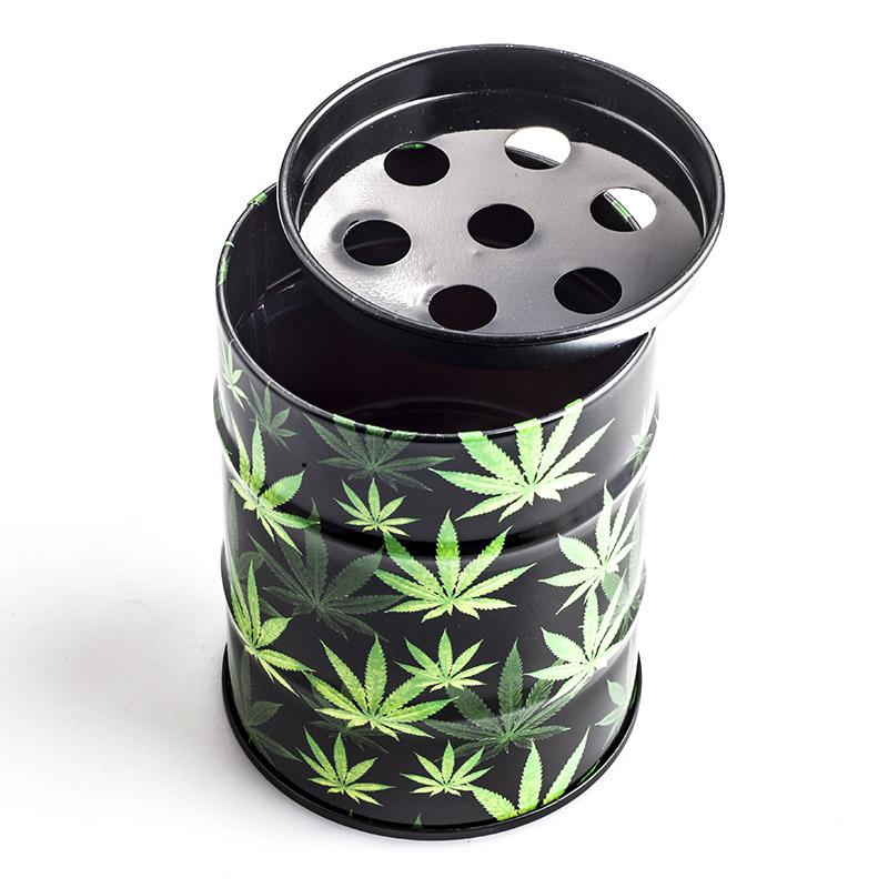 Oil Drum Shaped Tin Ashtray (Random Pattern)