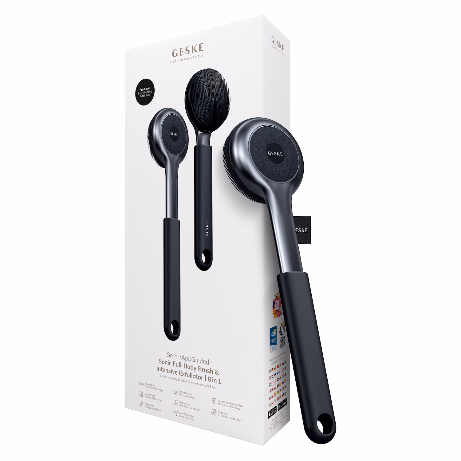 GESKE Sonic Full-Body Brush & Intensive Exfoliator | 8 in 1