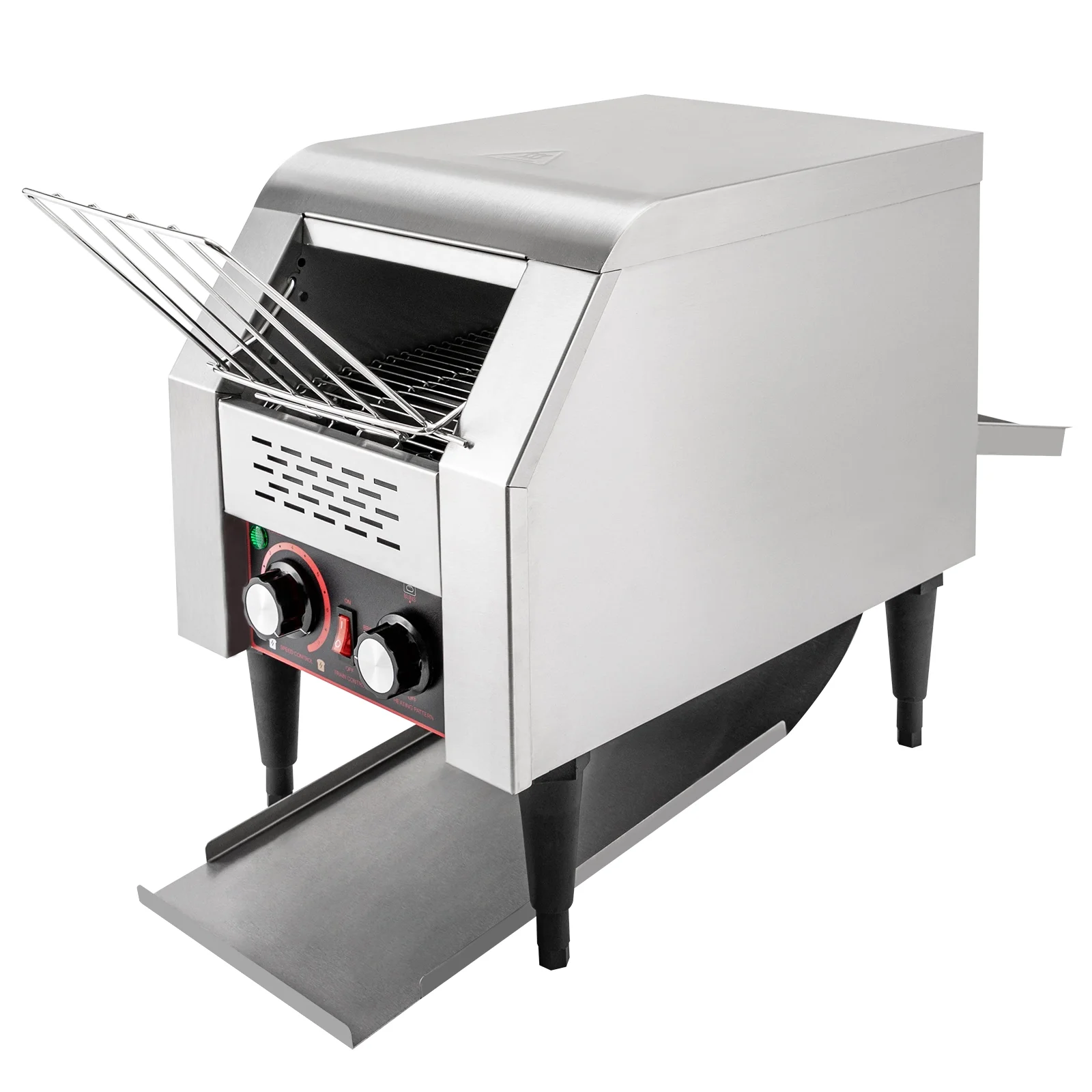 High Efficiency Commercial Conveyor Toaster with 7 Speeds and 3 Modes, 150-450 Slices per Hour, Ideal for Cafes, Buffets, and Coffee Shops