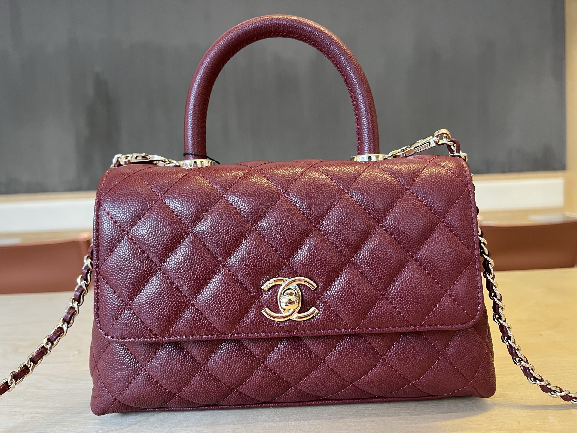 Chanel Coco Handbag 14k Gold Edge High Version