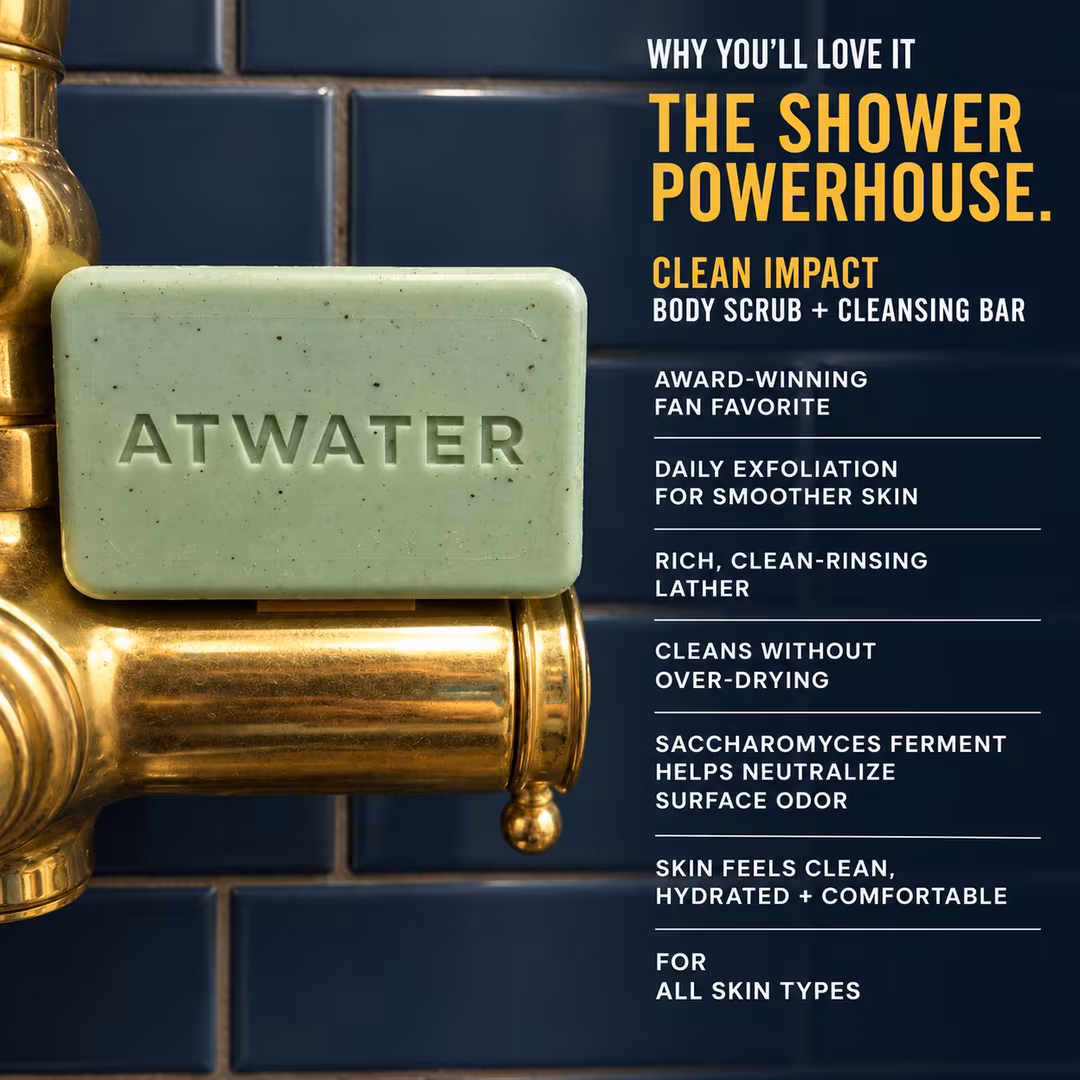 ATWATER  Clean Impact Body Scrub and Cleansing Bar