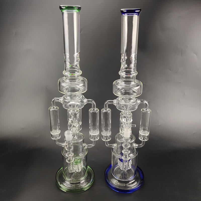 21 Multi Chamber Recycler Glass Bong
