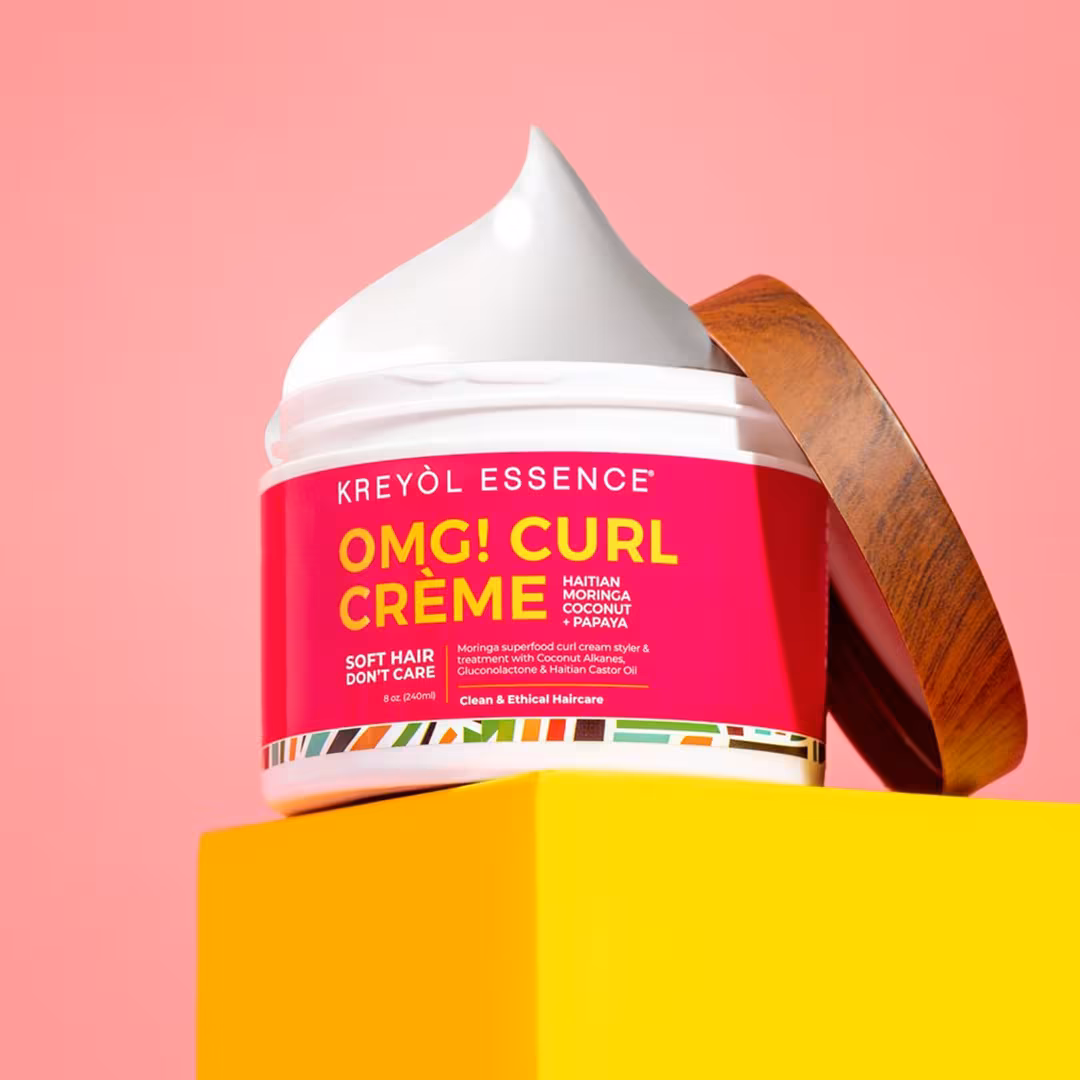 Kreyòl Essence  Soft Hair, Don't Care Haitian Moringa Oil OMG Curl Crème
