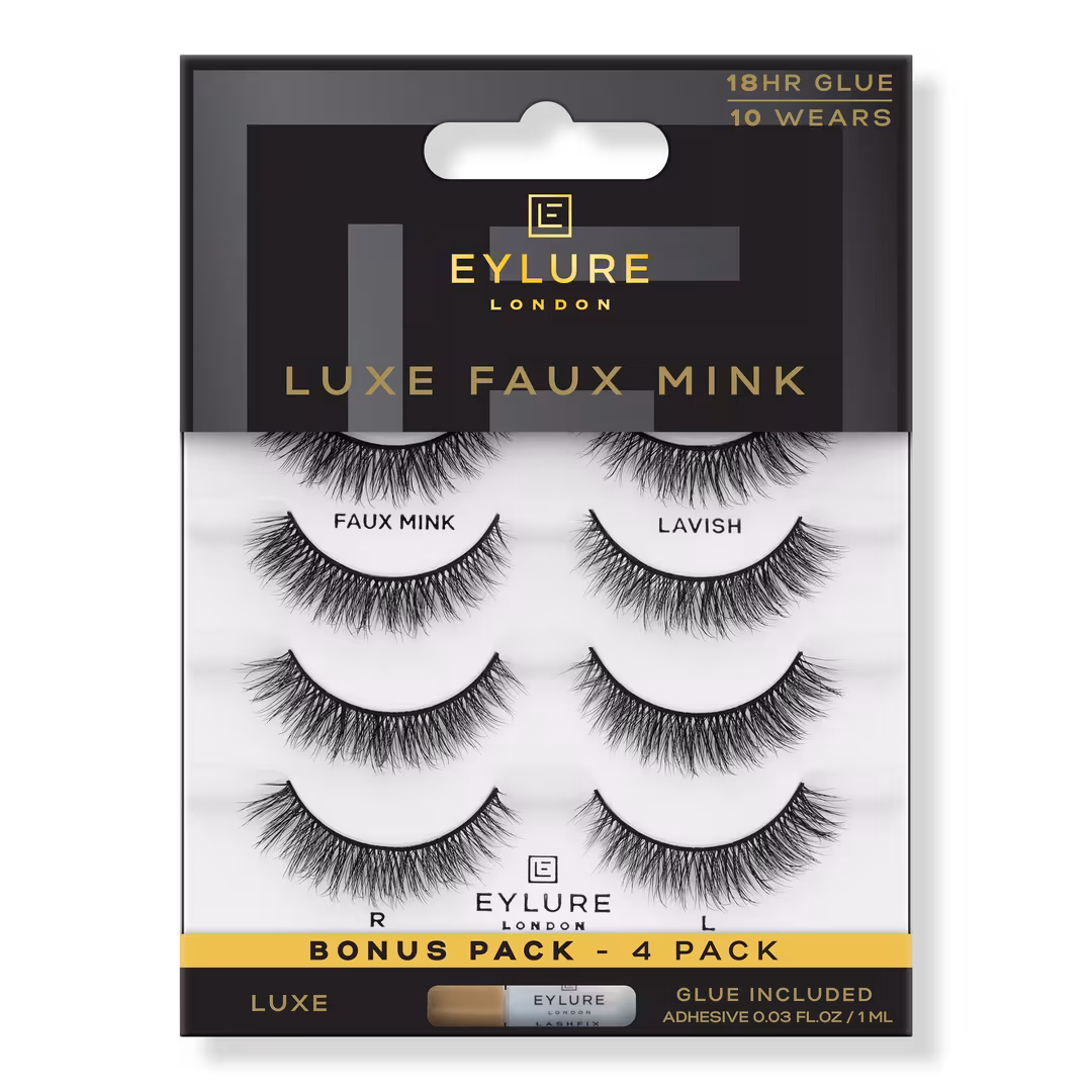 Eylure  Luxe Faux Mink Natural Lavish Eyelashes Multipack