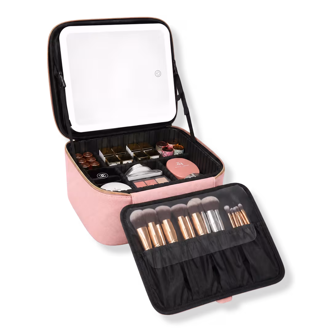 CosmoGlo  Lighted Makeup Case with Mirror