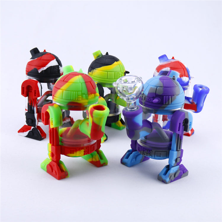 5 Glow In The Dark Silicone Dab Rig (Random Color)