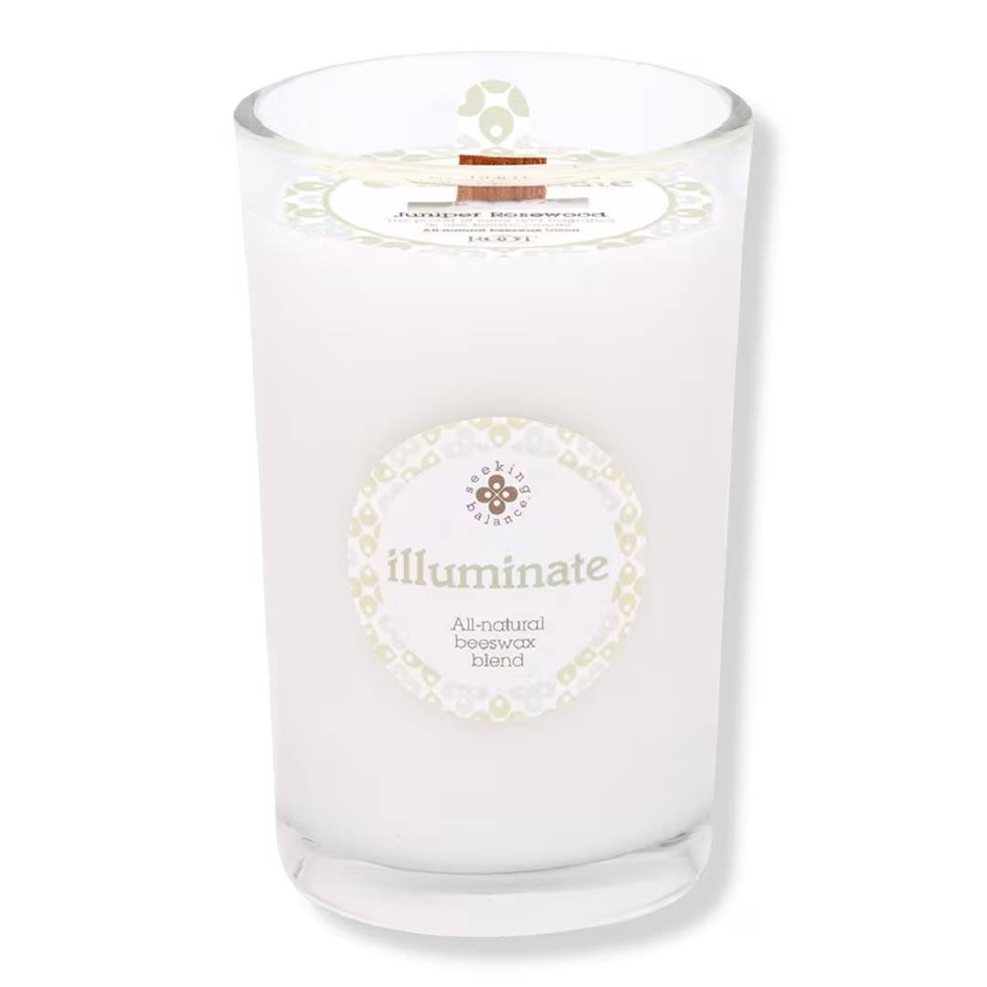 Root Candles  Seeking Balance Aromatherapy Candle -Illuminate - Juniper Rosewood