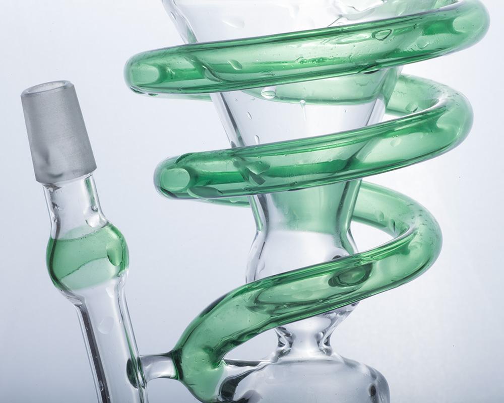 Spiral Perc Recycler Dab Rig
