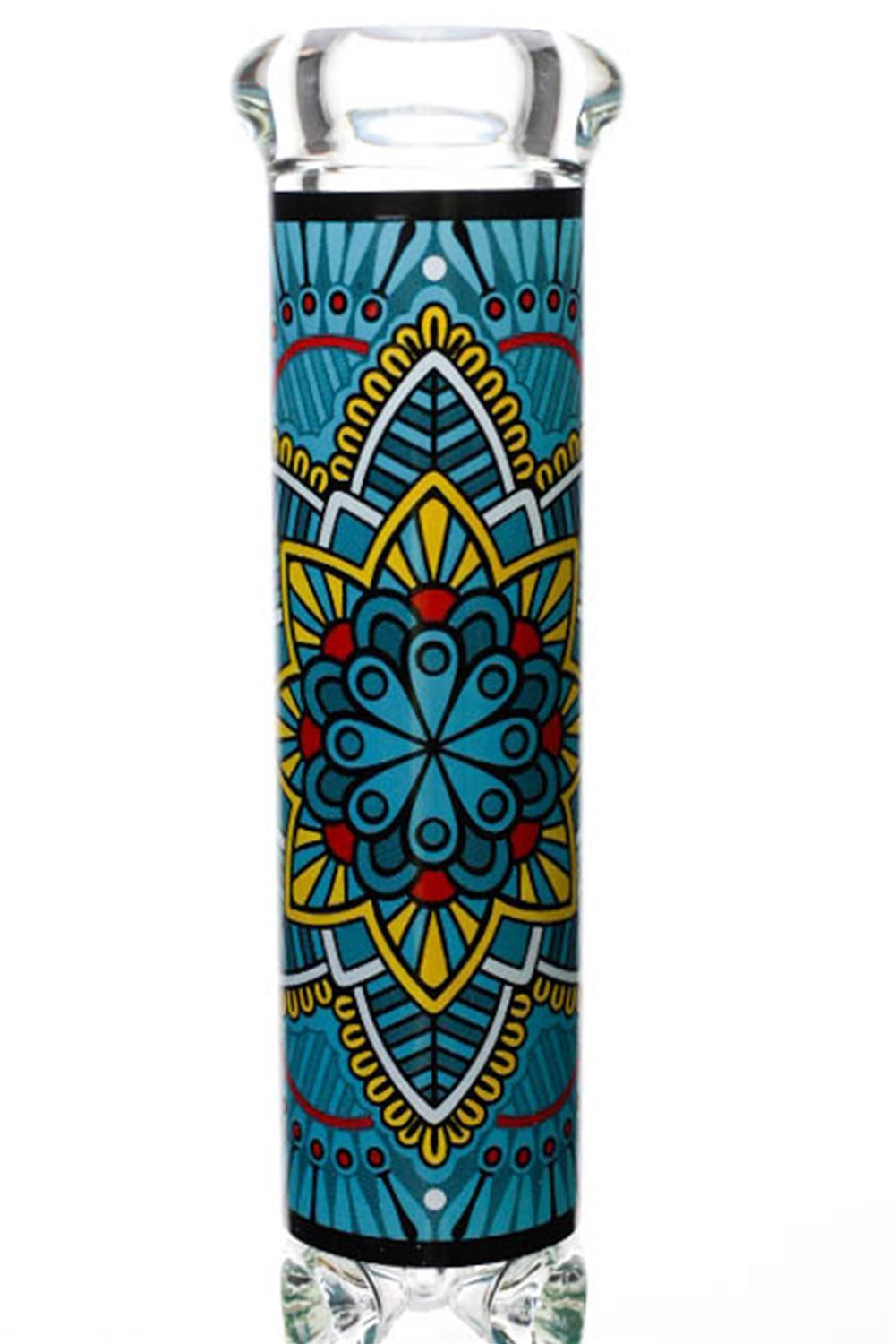 14 geometric design heavy glass beaker water bong