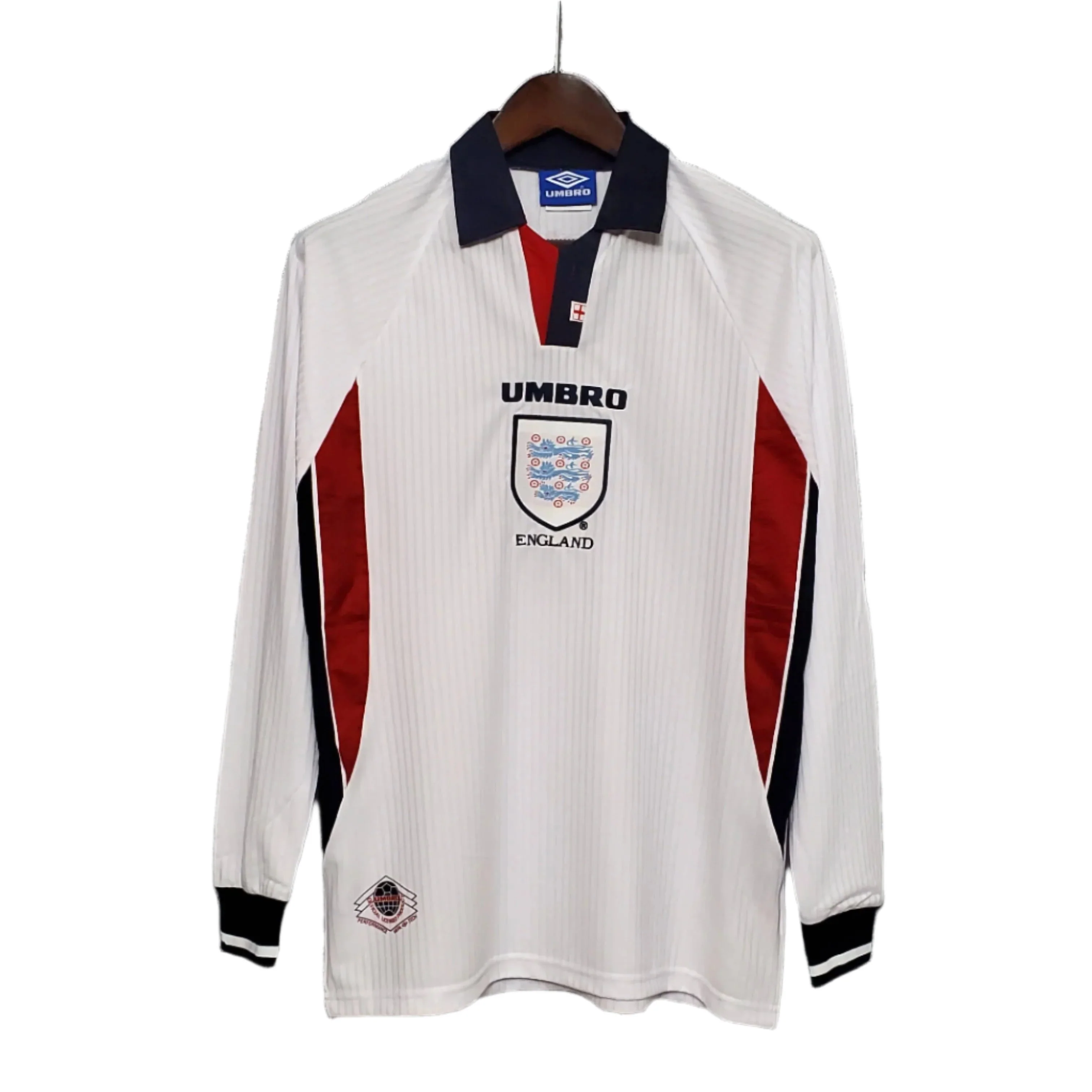 Retro England 1998 Home Jersey Long Sleeves