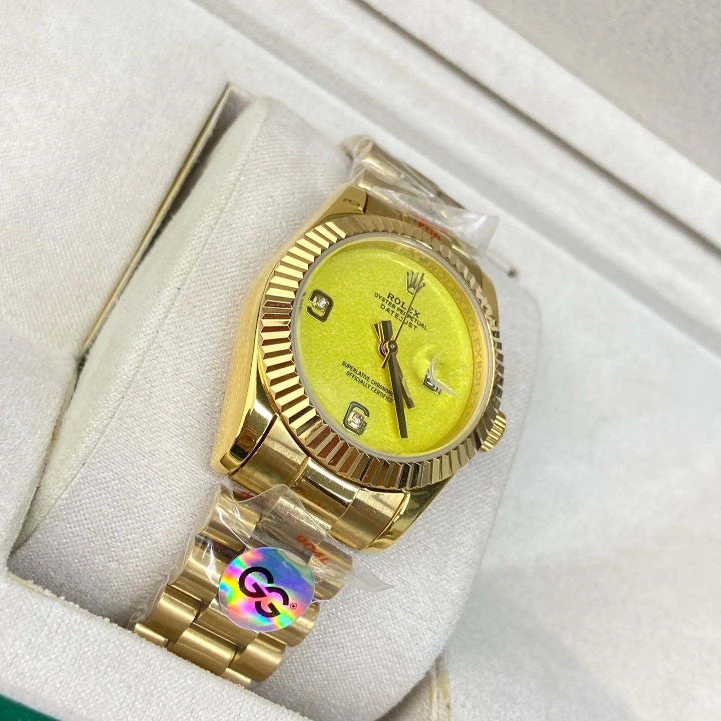 Rolex Watch Datejust 31mm Gold Yellow Dial