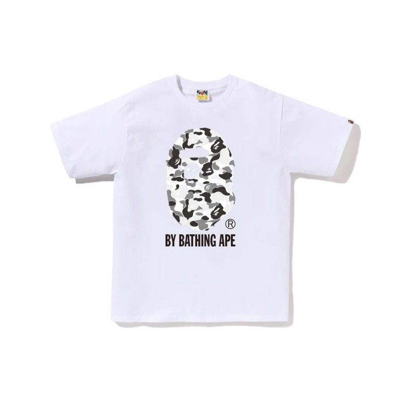 Japanese trendy brand color blocked luminous short sleeved couple loose T-shirt
