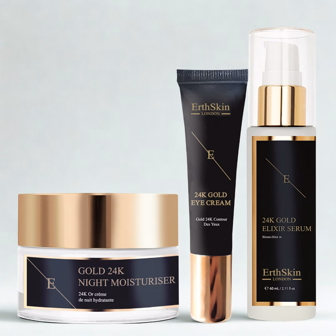 24K Gold Vollgesichts-Trio
