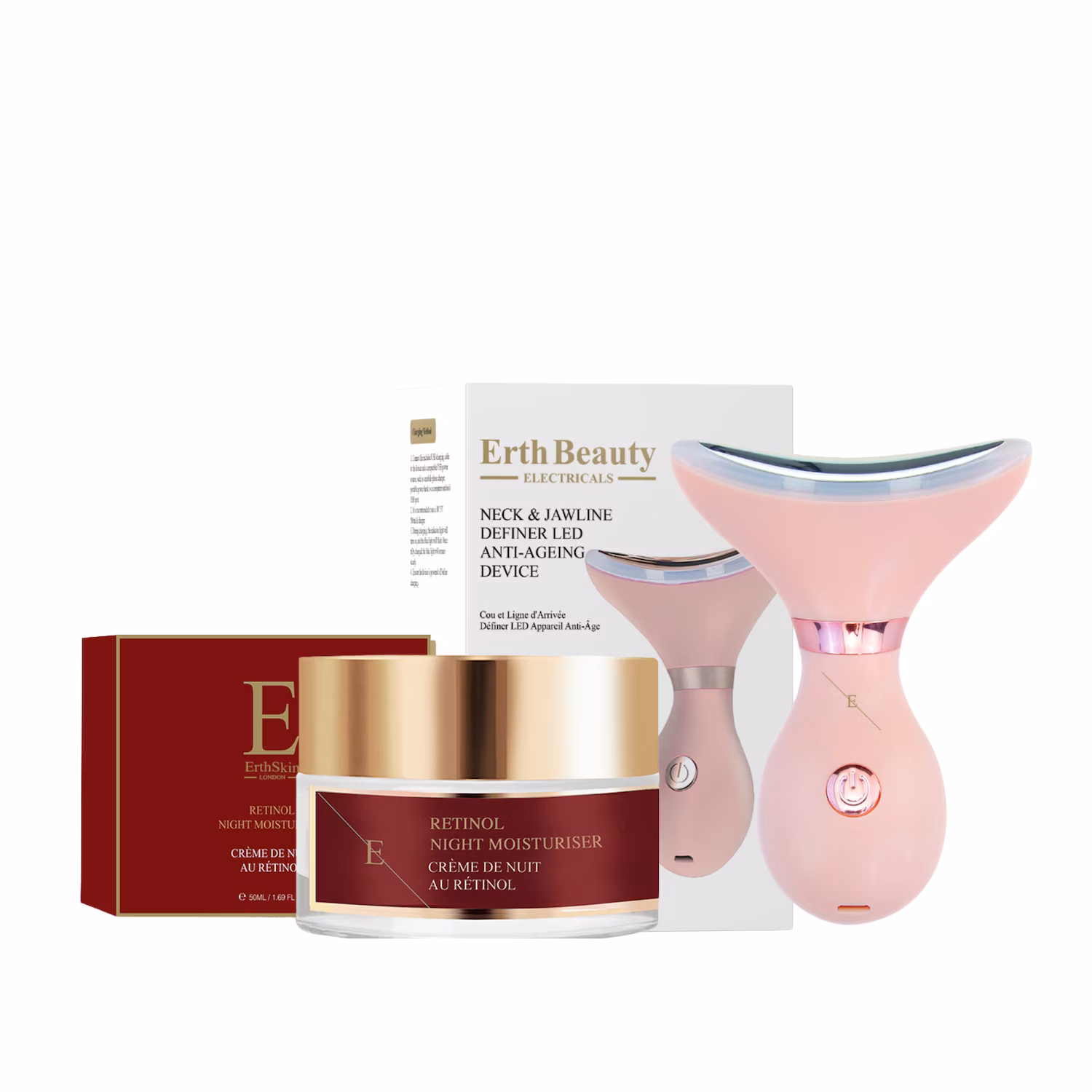 LED Hals Kiefer Rosa Duo Retinol