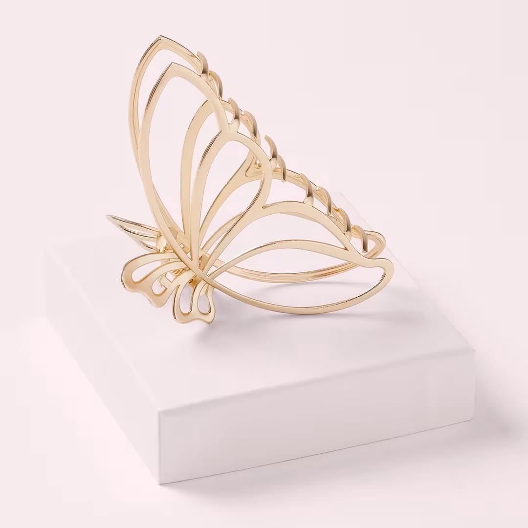 The Hair Edit  Gold Gilded Wing Butterfly Claw Clip