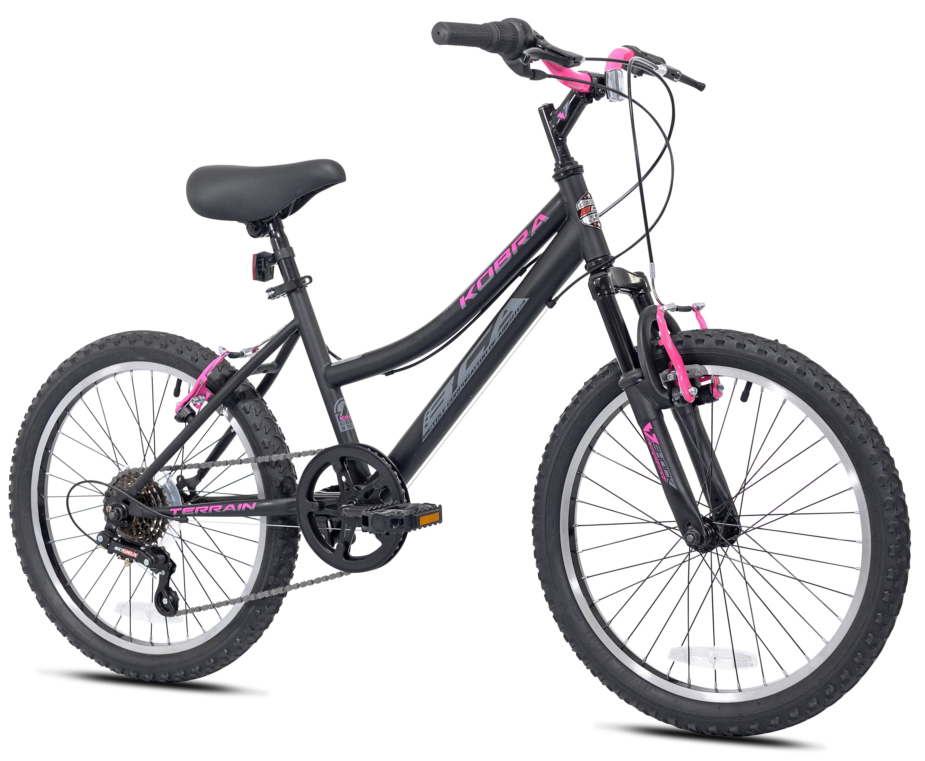 Kent 20-inch Girl's Kobra Mountain Child Bicycle, Black/Pink