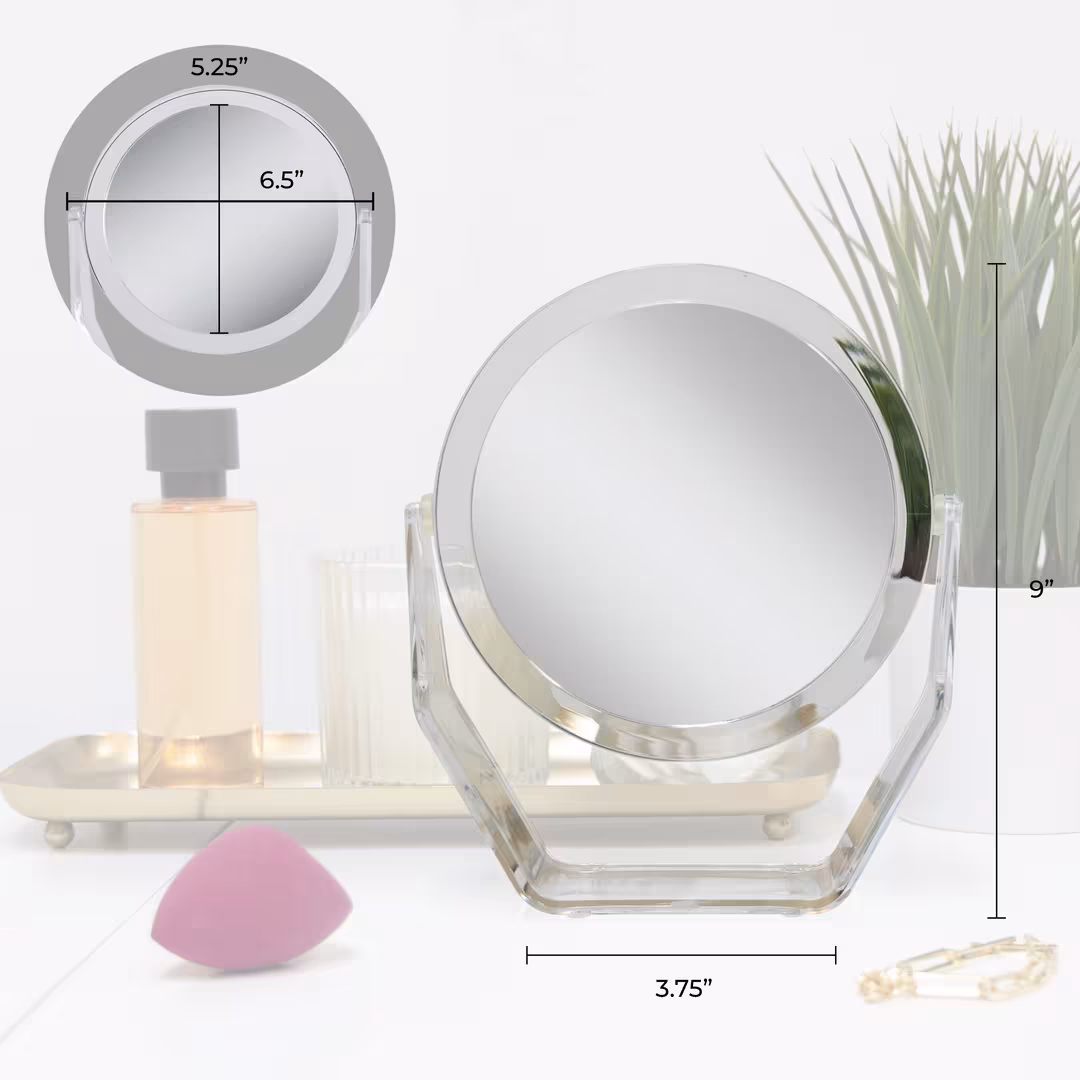 Zadro  Countertop Makeup Mirror with 5X/1X Magnification